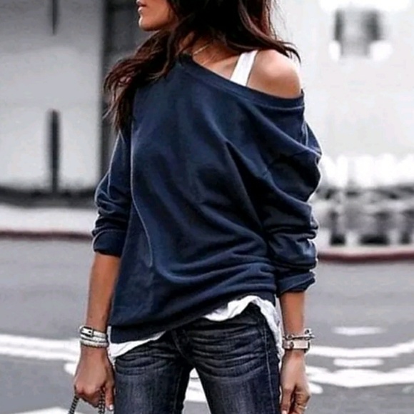 Beautiful Off Shoulder Long Sleeve Shirt - Picture 3 of 6